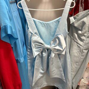 Nordstrom Lush Satin Bow Back Mini Dress
